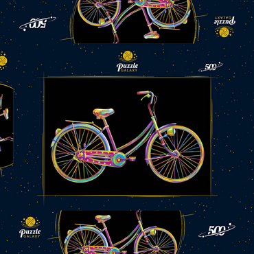 Darstellung des Puzzle Motivs Fun Bike 500 Puzzle Schachtel 3D Modell