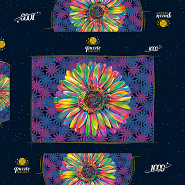 Darstellung des Puzzle Motivs Gerber Daisy 1000 Puzzle Schachtel 3D Modell