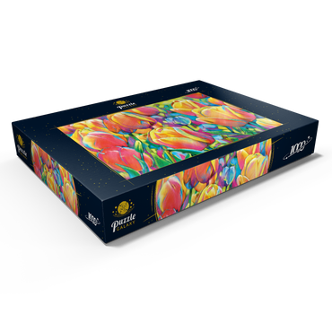 Darstellung des Puzzle Motivs Colorful Tulips 1000 Puzzle Schachtel Ansicht1