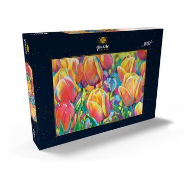 Darstellung des Puzzle Motivs Colorful Tulips 1000 Puzzle Schachtel Ansicht2
