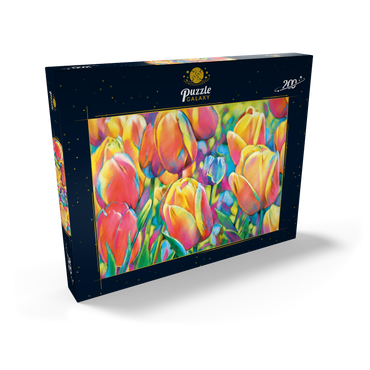 Darstellung des Puzzle Motivs Colorful Tulips 200 Puzzle Schachtel Ansicht2