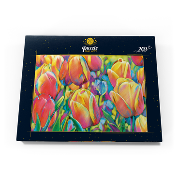 Darstellung des Puzzle Motivs Colorful Tulips 200 Puzzle Schachtel Ansicht3