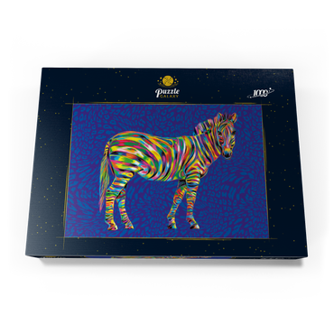 Darstellung des Puzzle Motivs Pop Colors Zebra 1000 Puzzle Schachtel Ansicht3