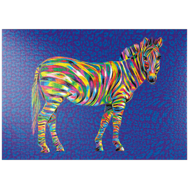 Darstellung des Puzzle Motivs puzzleplate Pop Colors Zebra 1000 Puzzle