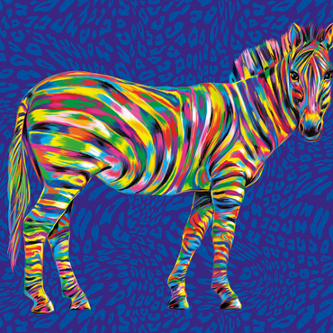 Darstellung des Puzzle Motivs Pop Colors Zebra 1000 Puzzle 3D Modell