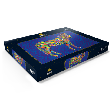 Darstellung des Puzzle Motivs Pop Colors Zebra 100 Puzzle Schachtel Ansicht1
