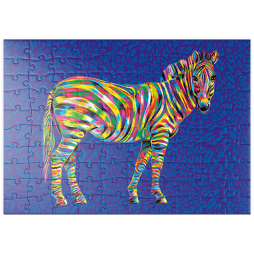Darstellung des Puzzle Motivs puzzleplate Pop Colors Zebra 100 Puzzle