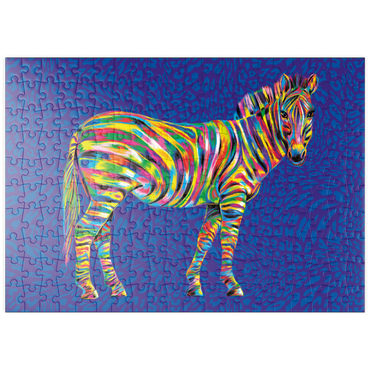 Darstellung des Puzzle Motivs puzzleplate Pop Colors Zebra 200 Puzzle