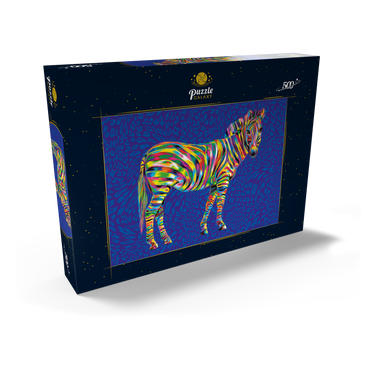 Darstellung des Puzzle Motivs Pop Colors Zebra 500 Puzzle Schachtel Ansicht2