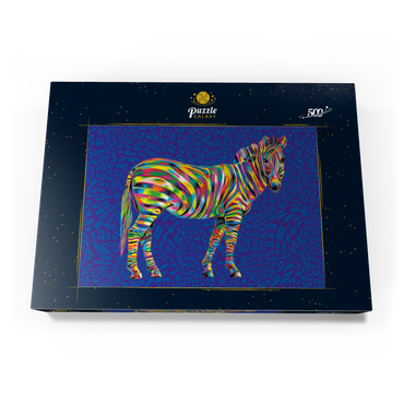 Darstellung des Puzzle Motivs Pop Colors Zebra 500 Puzzle Schachtel Ansicht3