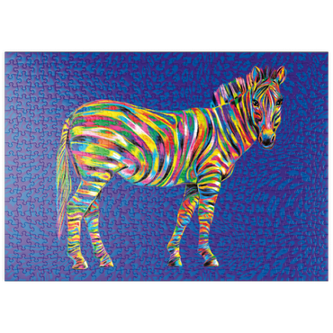 Darstellung des Puzzle Motivs puzzleplate Pop Colors Zebra 500 Puzzle