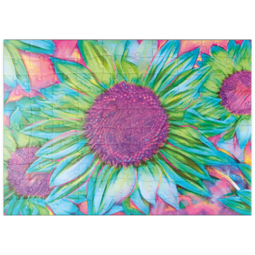 Darstellung des Puzzle Motivs puzzleplate Sunflower 100 Puzzle