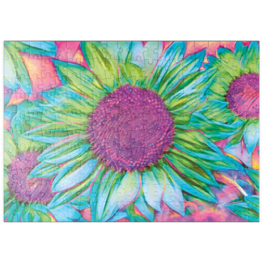 Darstellung des Puzzle Motivs puzzleplate Sunflower 200 Puzzle