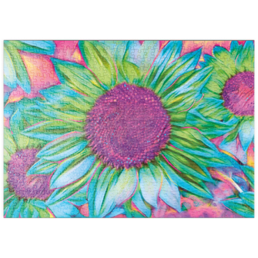 Darstellung des Puzzle Motivs puzzleplate Sunflower 500 Puzzle