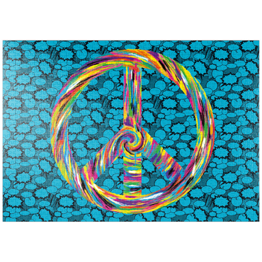 Darstellung des Puzzle Motivs puzzleplate Peace and Love 1000 Puzzle