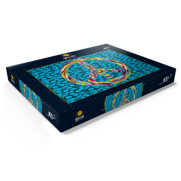Darstellung des Puzzle Motivs Peace and Love 100 Puzzle Schachtel Ansicht1