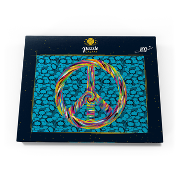 Darstellung des Puzzle Motivs Peace and Love 100 Puzzle Schachtel Ansicht3