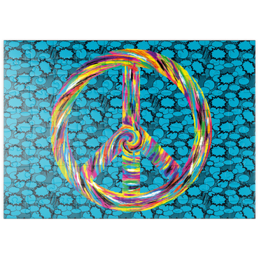 Darstellung des Puzzle Motivs puzzleplate Peace and Love 100 Puzzle