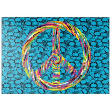 Darstellung des Puzzle Motivs puzzleplate Peace and Love 500 Puzzle