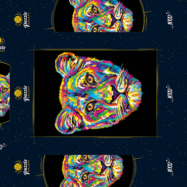 Darstellung des Puzzle Motivs Lioness 1000 Puzzle Schachtel 3D Modell