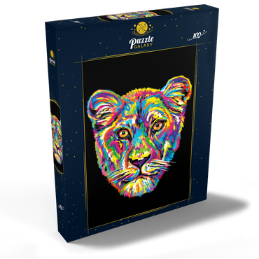 Darstellung des Puzzle Motivs Lioness 100 Puzzle Schachtel Ansicht2