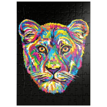 Darstellung des Puzzle Motivs puzzleplate Lioness 100 Puzzle