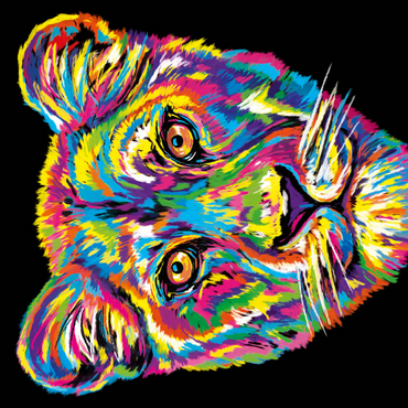 Darstellung des Puzzle Motivs Lioness 200 Puzzle 3D Modell