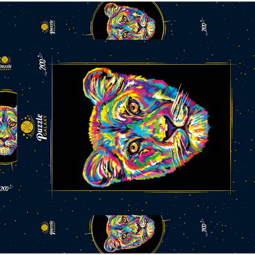 Darstellung des Puzzle Motivs Lioness 200 Puzzle Schachtel 3D Modell