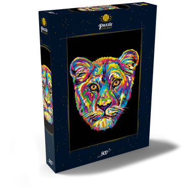 Darstellung des Puzzle Motivs Lioness 500 Puzzle Schachtel Ansicht2