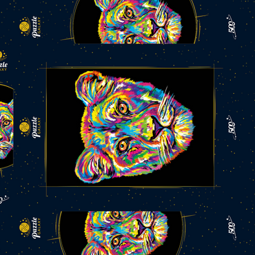 Darstellung des Puzzle Motivs Lioness 500 Puzzle Schachtel 3D Modell