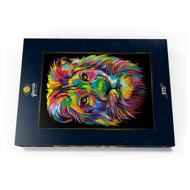 Darstellung des Puzzle Motivs Lion Head 1000 Puzzle Schachtel Ansicht3