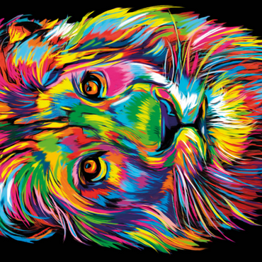 Darstellung des Puzzle Motivs Lion Head 1000 Puzzle 3D Modell