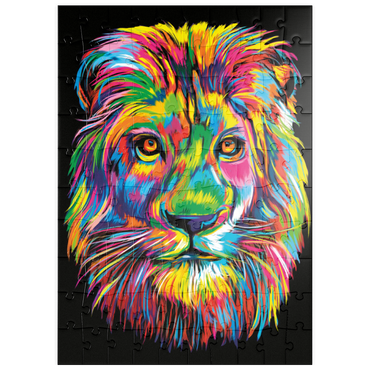 Darstellung des Puzzle Motivs puzzleplate Lion Head 100 Puzzle