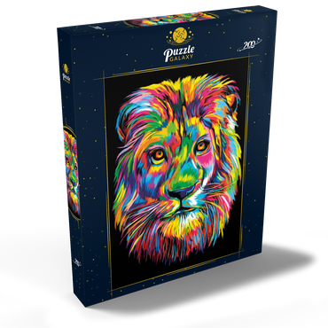 Darstellung des Puzzle Motivs Lion Head 200 Puzzle Schachtel Ansicht2