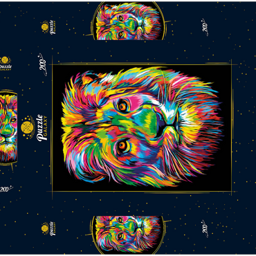 Darstellung des Puzzle Motivs Lion Head 200 Puzzle Schachtel 3D Modell