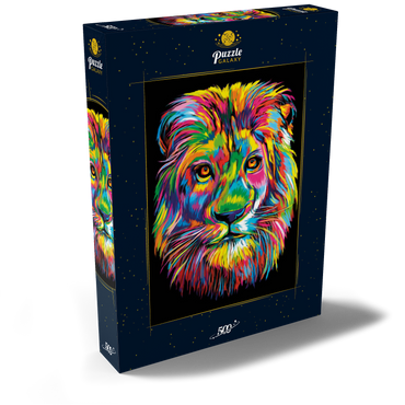 Darstellung des Puzzle Motivs Lion Head 500 Puzzle Schachtel Ansicht2