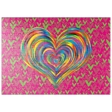 Darstellung des Puzzle Motivs puzzleplate Heart Love 100 Puzzle
