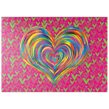 Darstellung des Puzzle Motivs puzzleplate Heart Love 500 Puzzle
