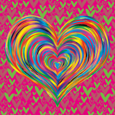 Darstellung des Puzzle Motivs Heart Love 500 Puzzle 3D Modell