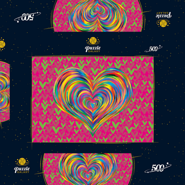 Darstellung des Puzzle Motivs Heart Love 500 Puzzle Schachtel 3D Modell
