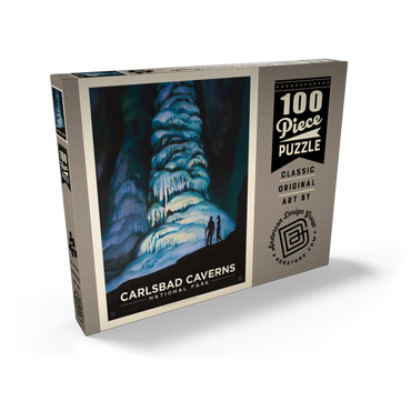 Darstellung des Puzzle Motivs Carlsbad Caverns National Park: Big Room, Vintage Poster 100 Puzzle Schachtel Ansicht2