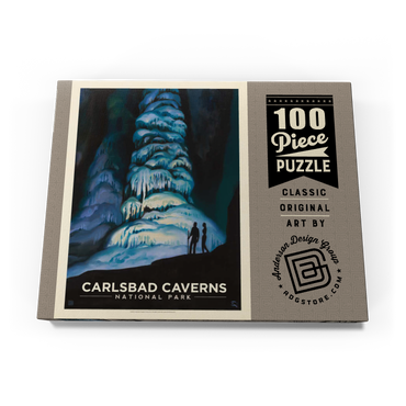 Darstellung des Puzzle Motivs Carlsbad Caverns National Park: Big Room, Vintage Poster 100 Puzzle Schachtel Ansicht3