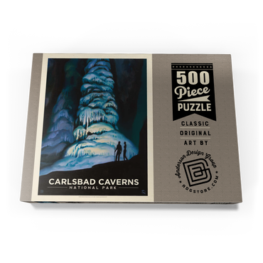 Darstellung des Puzzle Motivs Carlsbad Caverns National Park: Big Room, Vintage Poster 500 Puzzle Schachtel Ansicht3