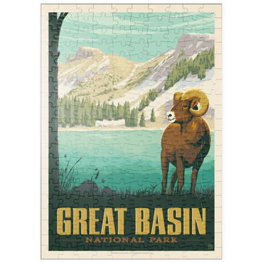 Darstellung des Puzzle Motivs puzzleplate Great Basin National Park: Bighorn Sheep, Vintage Poster 200 Puzzle