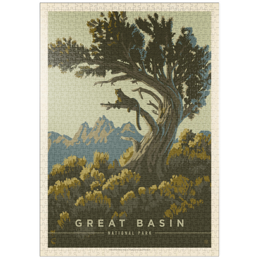 Darstellung des Puzzle Motivs puzzleplate Great Basin National Park: Cat Nap, Vintage Poster 1000 Puzzle