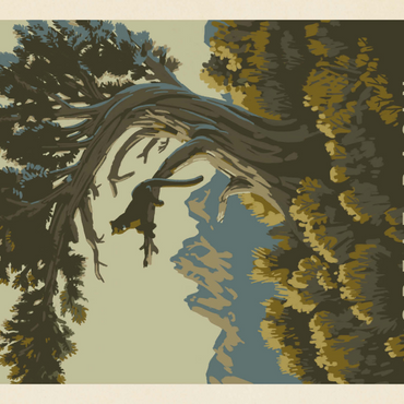 Darstellung des Puzzle Motivs Great Basin National Park: Cat Nap, Vintage Poster 1000 Puzzle 3D Modell