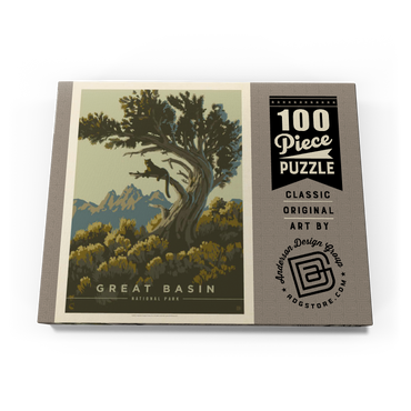 Darstellung des Puzzle Motivs Great Basin National Park: Cat Nap, Vintage Poster 100 Puzzle Schachtel Ansicht3