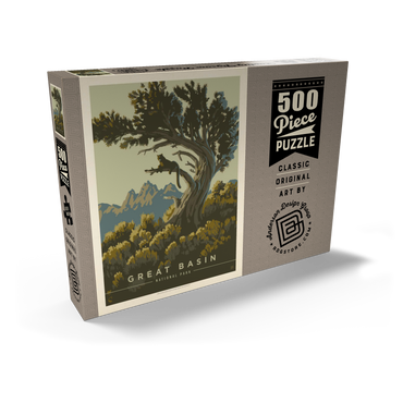 Darstellung des Puzzle Motivs Great Basin National Park: Cat Nap, Vintage Poster 500 Puzzle Schachtel Ansicht2