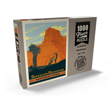 Darstellung des Puzzle Motivs Guadalupe Mountains National Park, TX, Vintage Poster 1000 Puzzle Schachtel Ansicht2