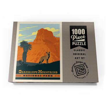 Darstellung des Puzzle Motivs Guadalupe Mountains National Park, TX, Vintage Poster 1000 Puzzle Schachtel Ansicht3
